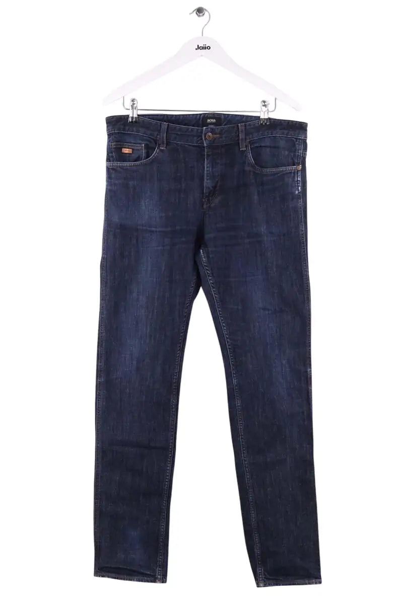 Jean droit Boss Bleu en Coton, taille M - Seconde Main