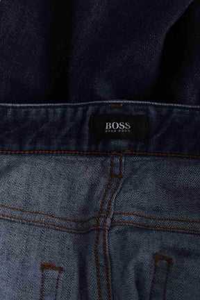 Jean droit Boss Bleu en Coton