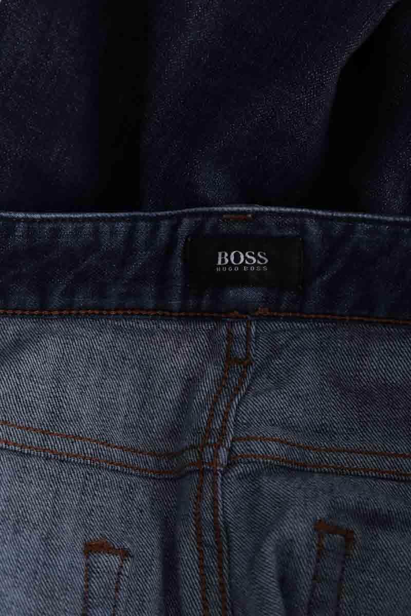 Jean droit Boss Bleu en Coton
