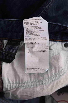 Jean droit Boss Bleu en Coton