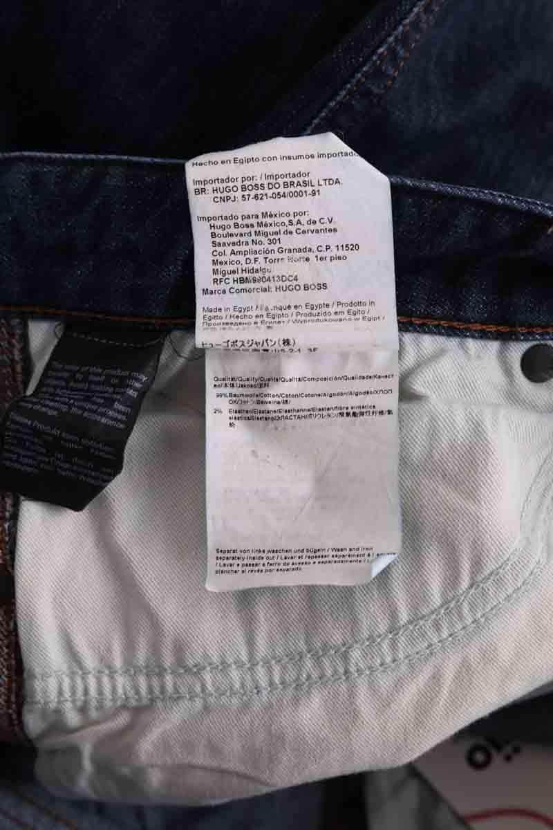 Jean droit Boss Bleu en Coton