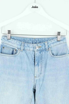 Jean droit Burberry Bleu en Coton