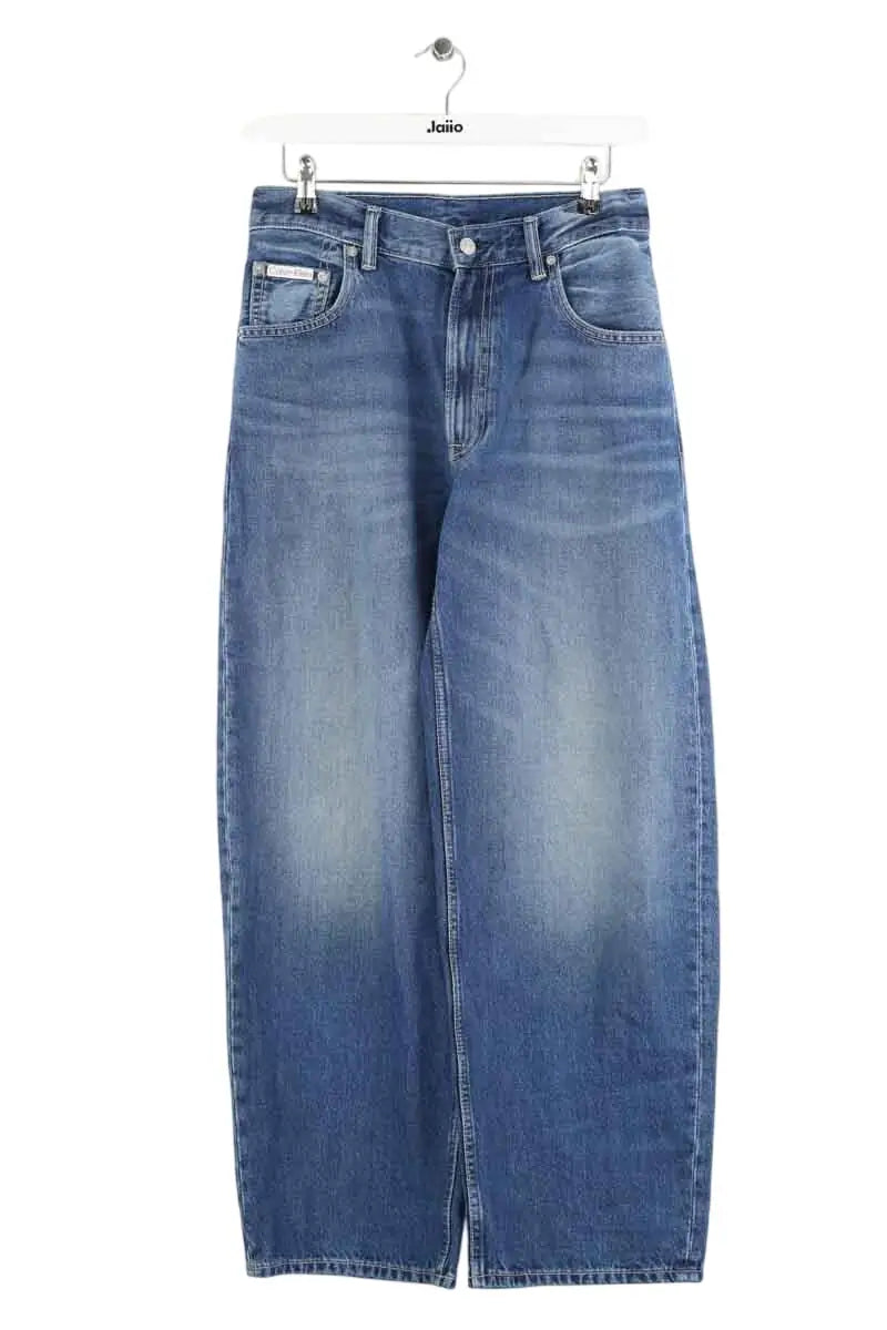 Jean droit Calvin Klein Barrel jean Bleu en Coton, taille M - Seconde Main