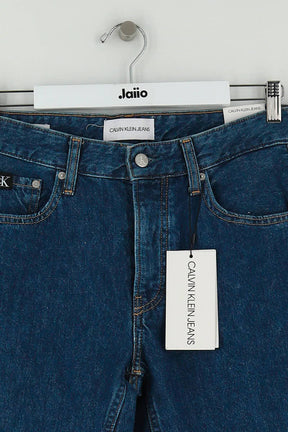 Jean droit Calvin Klein Bleu en Coton