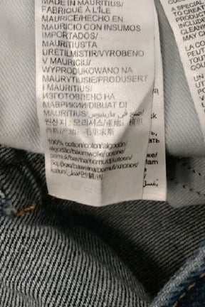 Jean droit Calvin Klein Bleu en Coton