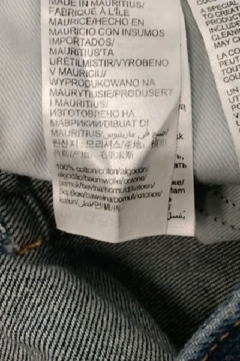 Jean droit Calvin Klein Bleu en Coton