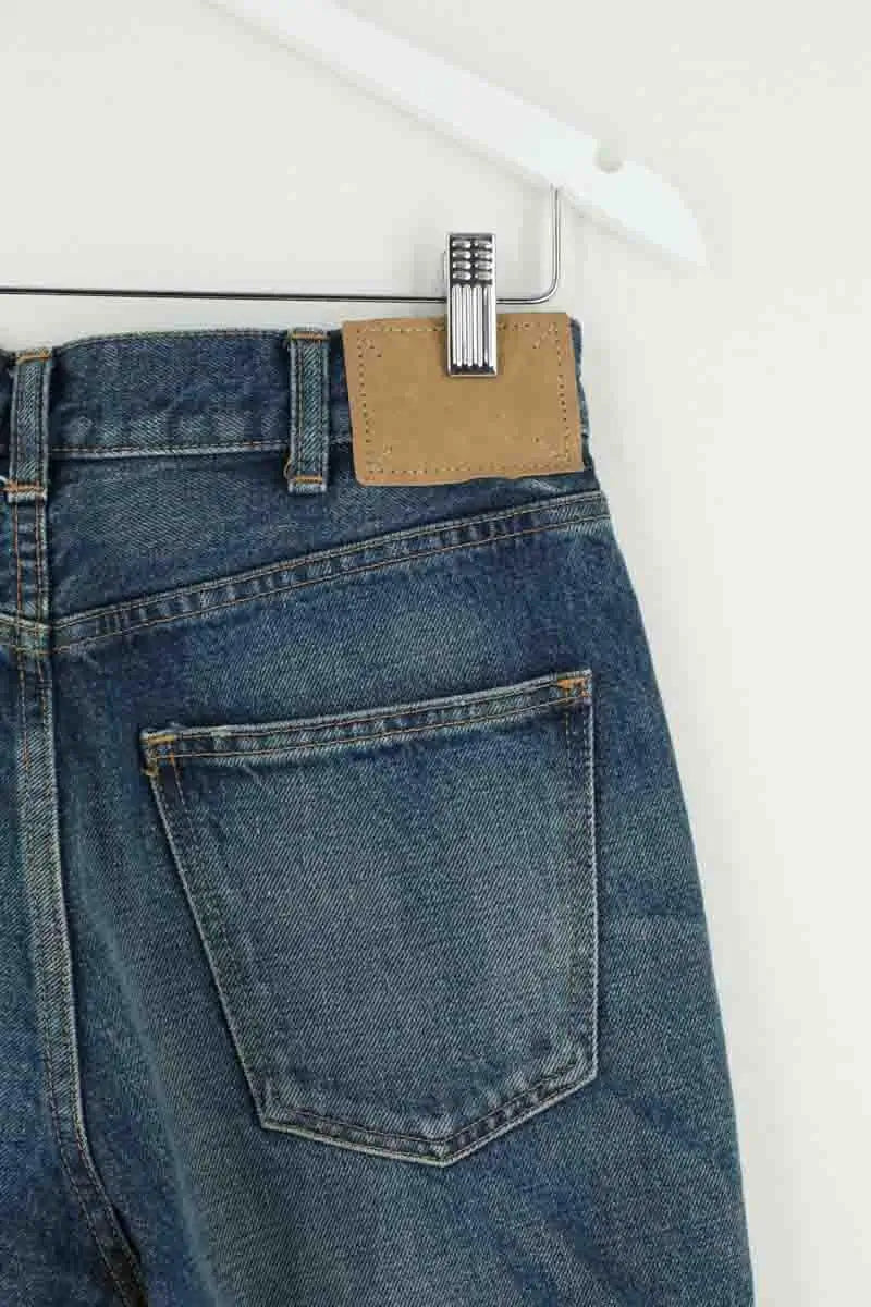 Jean droit Celine Bleu en Coton