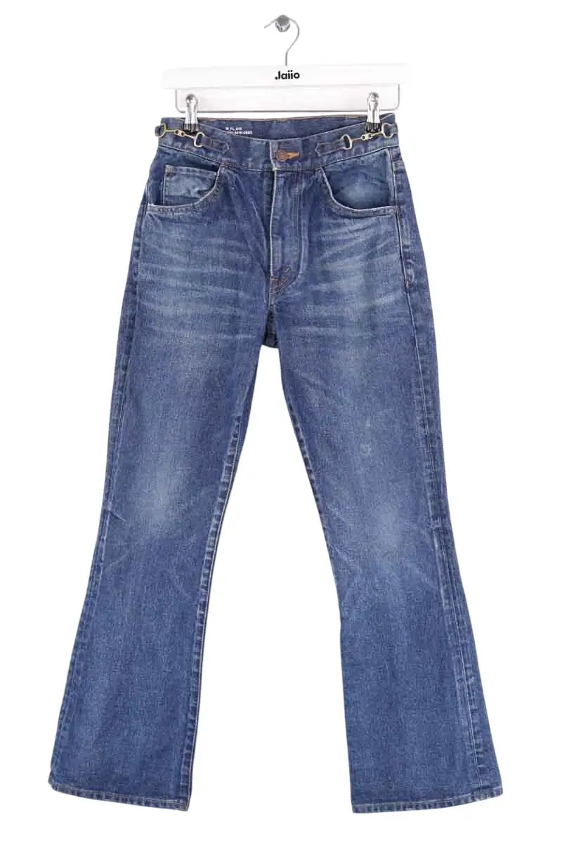 Jean droit Celine Bleu en Coton, taille XS - Seconde Main