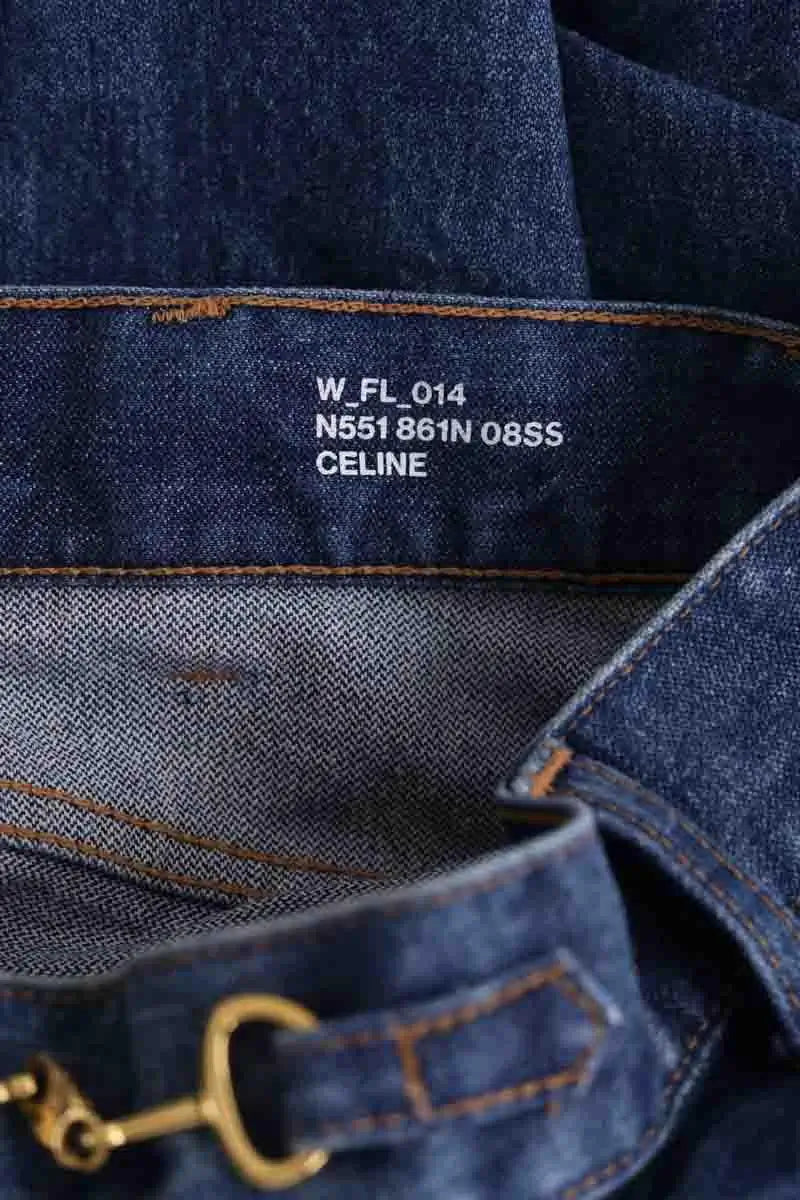 Jean droit Celine Bleu en Coton