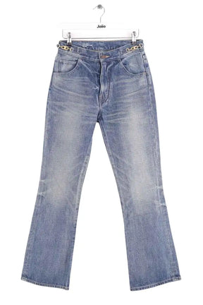 Jean droit Celine Bleu en Coton, taille XS - Seconde Main