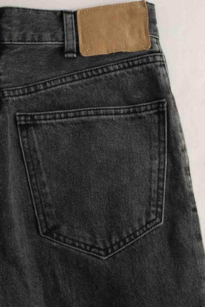 Jean droit Celine Noir en Coton