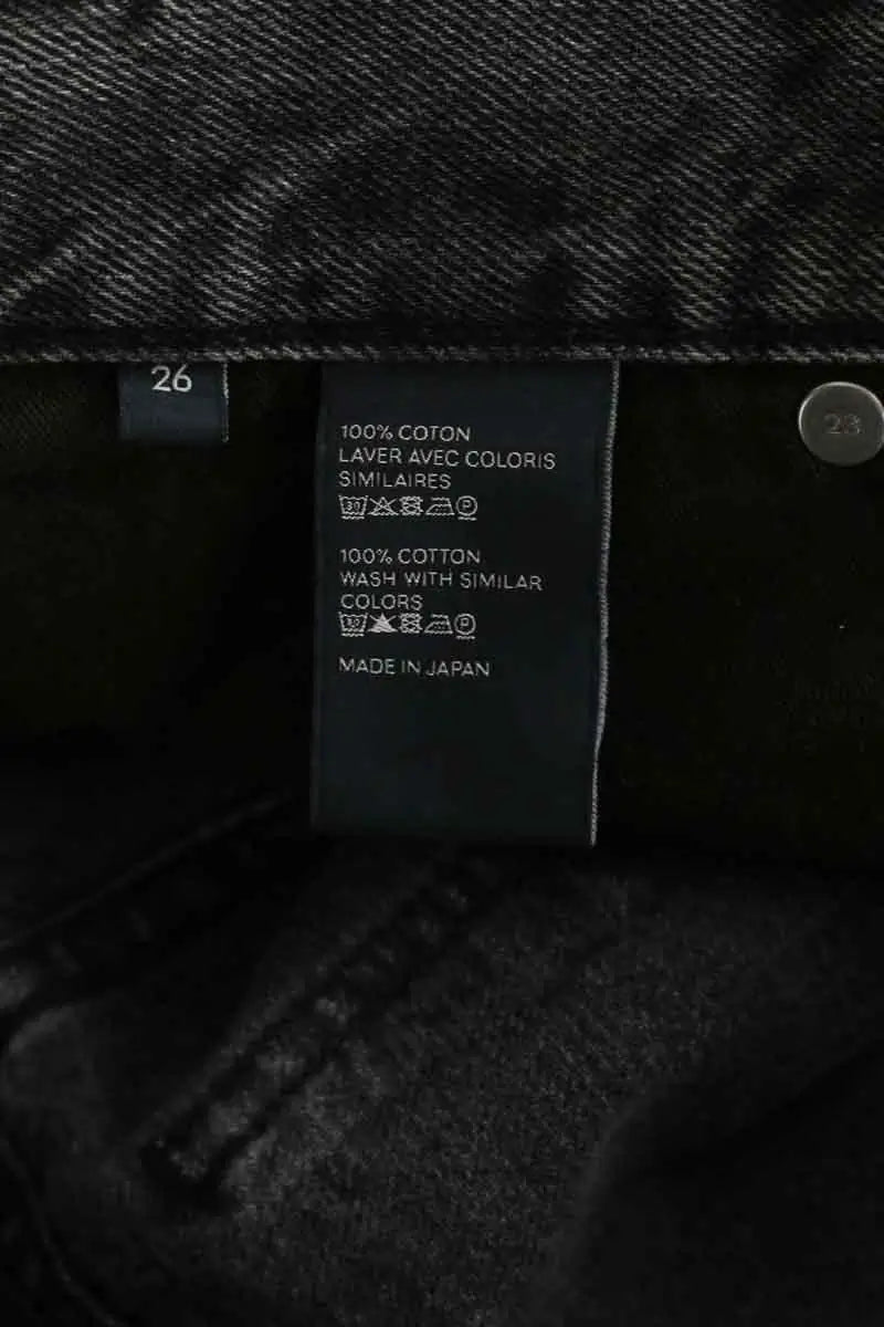 Jean droit Celine Noir en Coton
