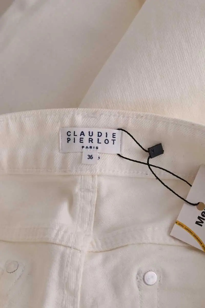 Jean droit Claudie Pierlot Beige en Coton