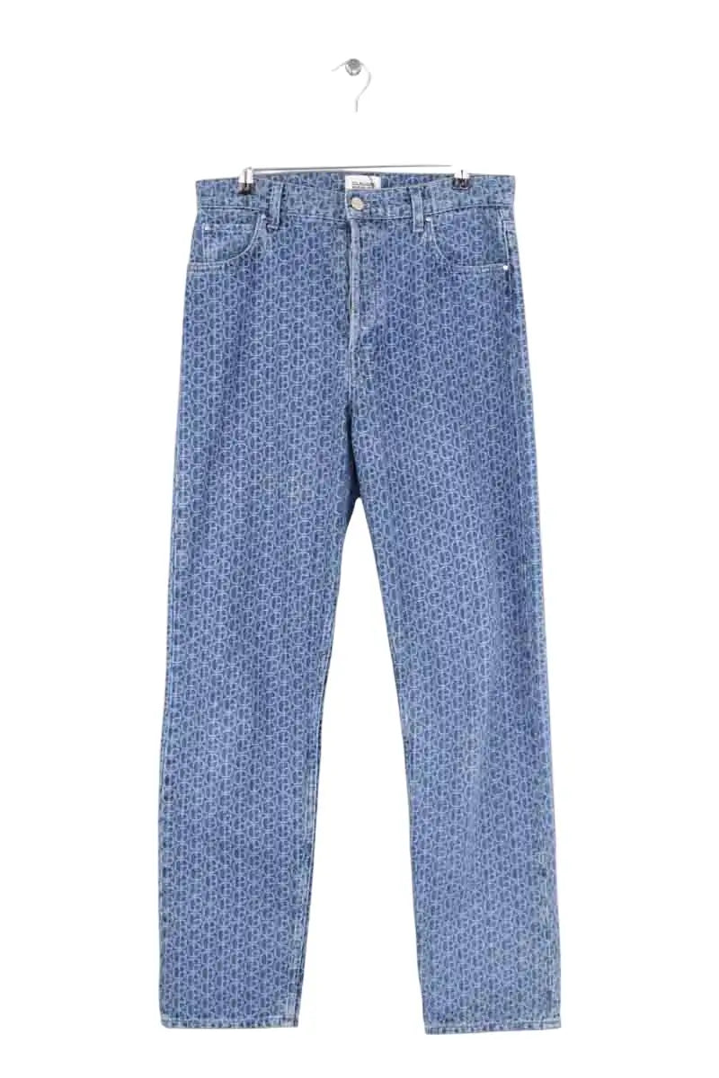 Jean droit Claudie Pierlot Bleu en Coton, taille L - Seconde Main