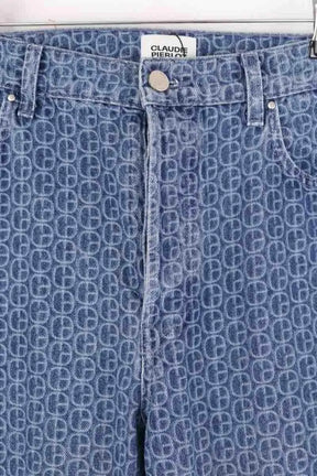 Jean droit Claudie Pierlot Bleu en Coton