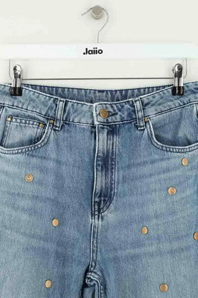 Jean droit Claudie Pierlot Bleu en Coton