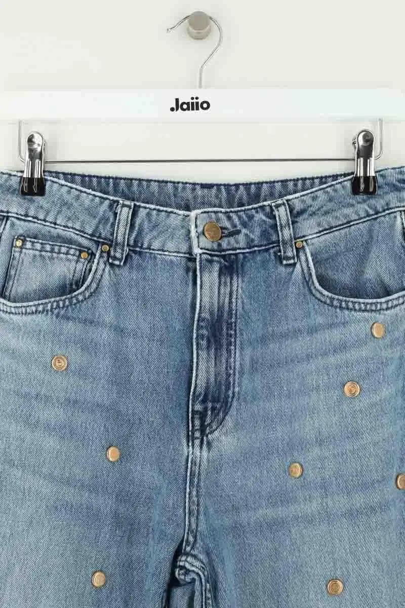 Jean droit Claudie Pierlot Bleu en Coton