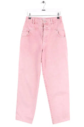 Jean droit Claudie Pierlot Rose en Coton, taille S - Seconde Main