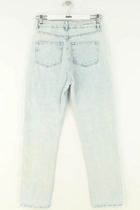 Jean droit Des Petits Hauts Bleu en Coton