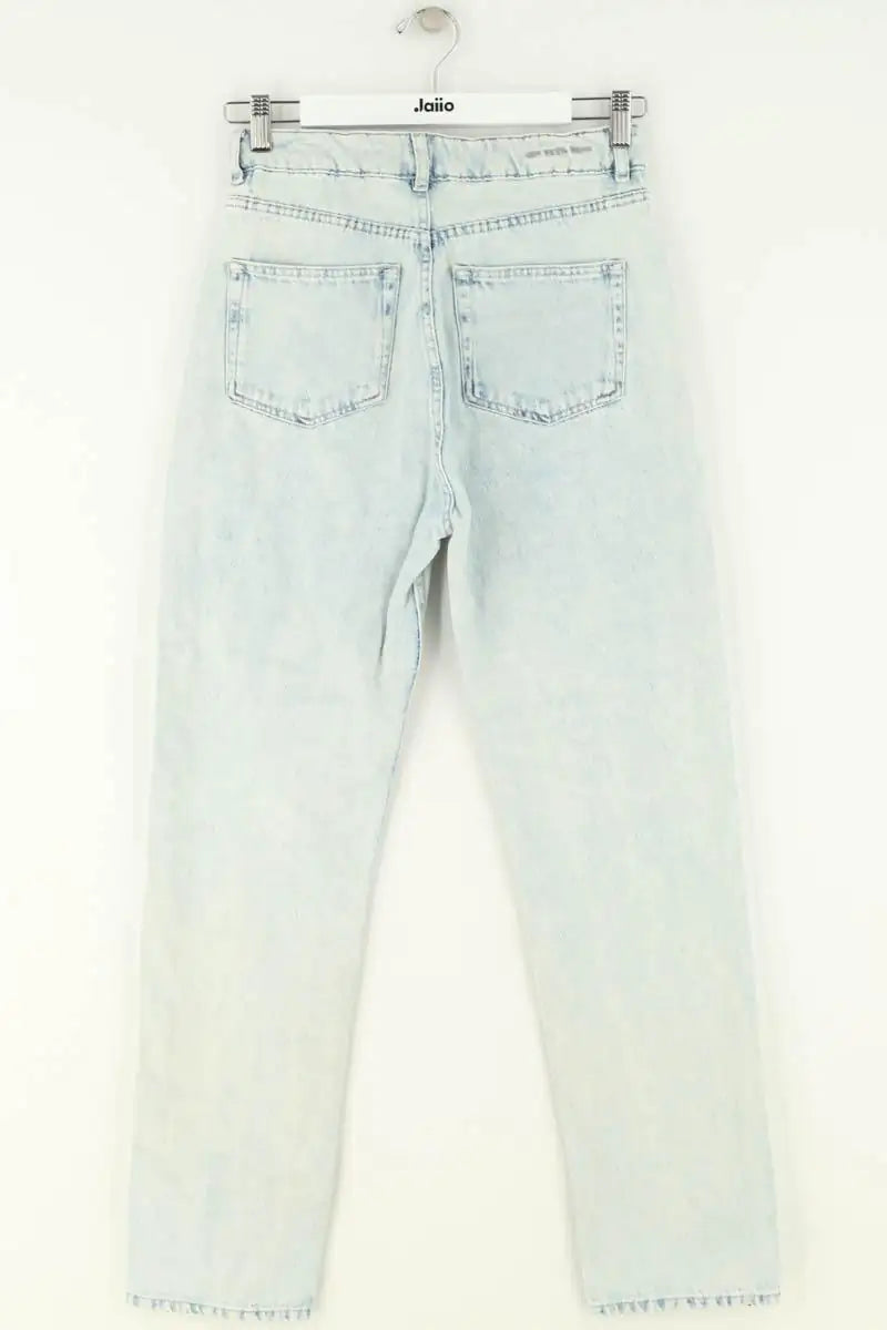 Jean droit Des Petits Hauts Bleu en Coton