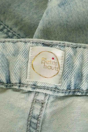 Jean droit Des Petits Hauts Bleu en Coton