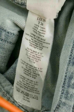 Jean droit Des Petits Hauts Bleu en Coton