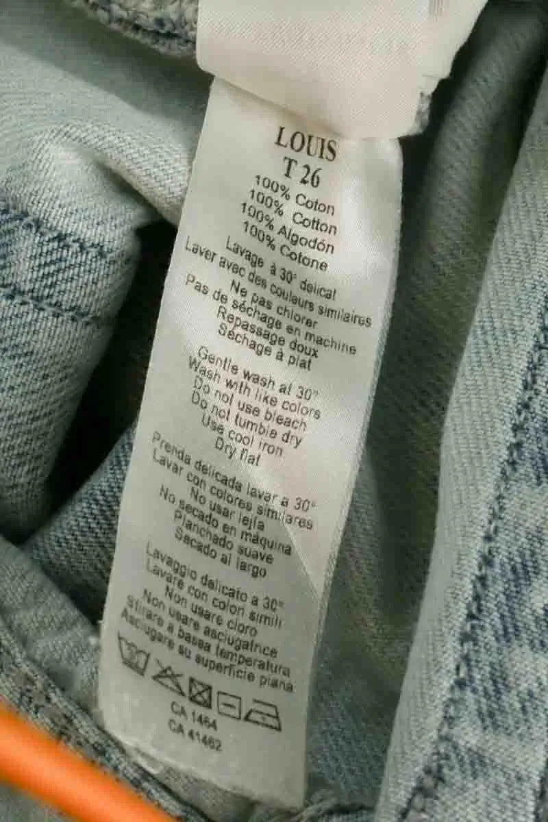 Jean droit Des Petits Hauts Bleu en Coton