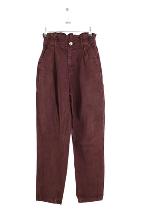 Jean droit Des Petits Hauts Edison Marron en Coton, taille XS - Seconde Main