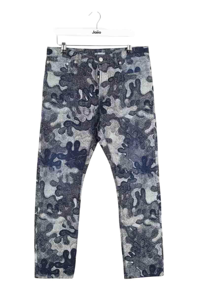 Jean droit Dior Bleu en Coton, taille S - Seconde Main