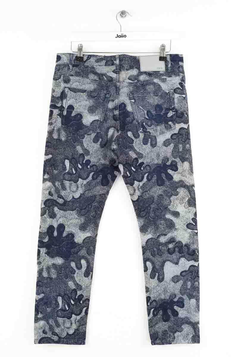 Jean droit Dior Bleu en Coton