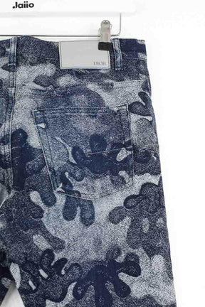 Jean droit Dior Bleu en Coton