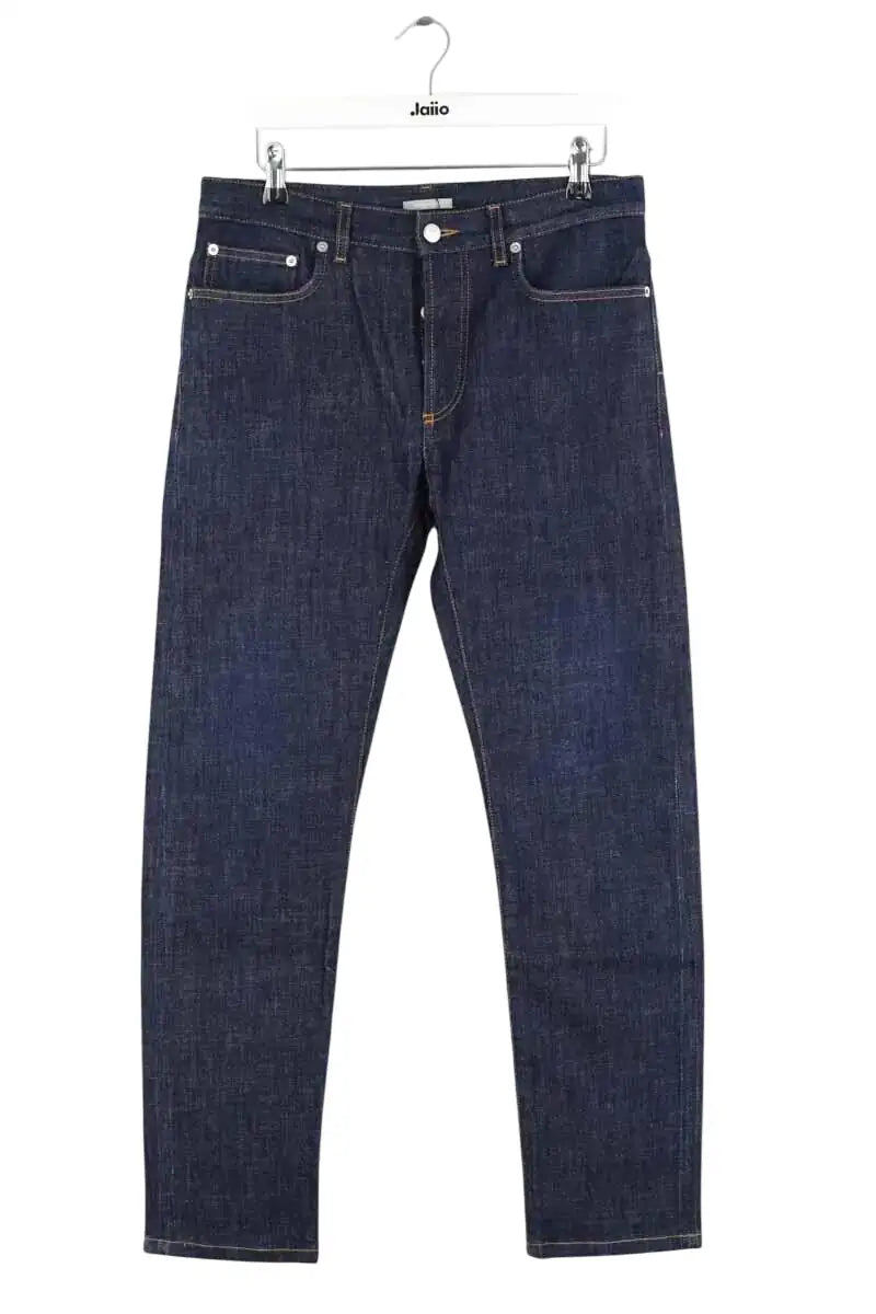 Jean droit Dior Marine en Coton, taille XS - Seconde Main