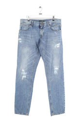 Jean droit Dolce & Gabbana Bleu en Coton, taille S - Seconde Main
