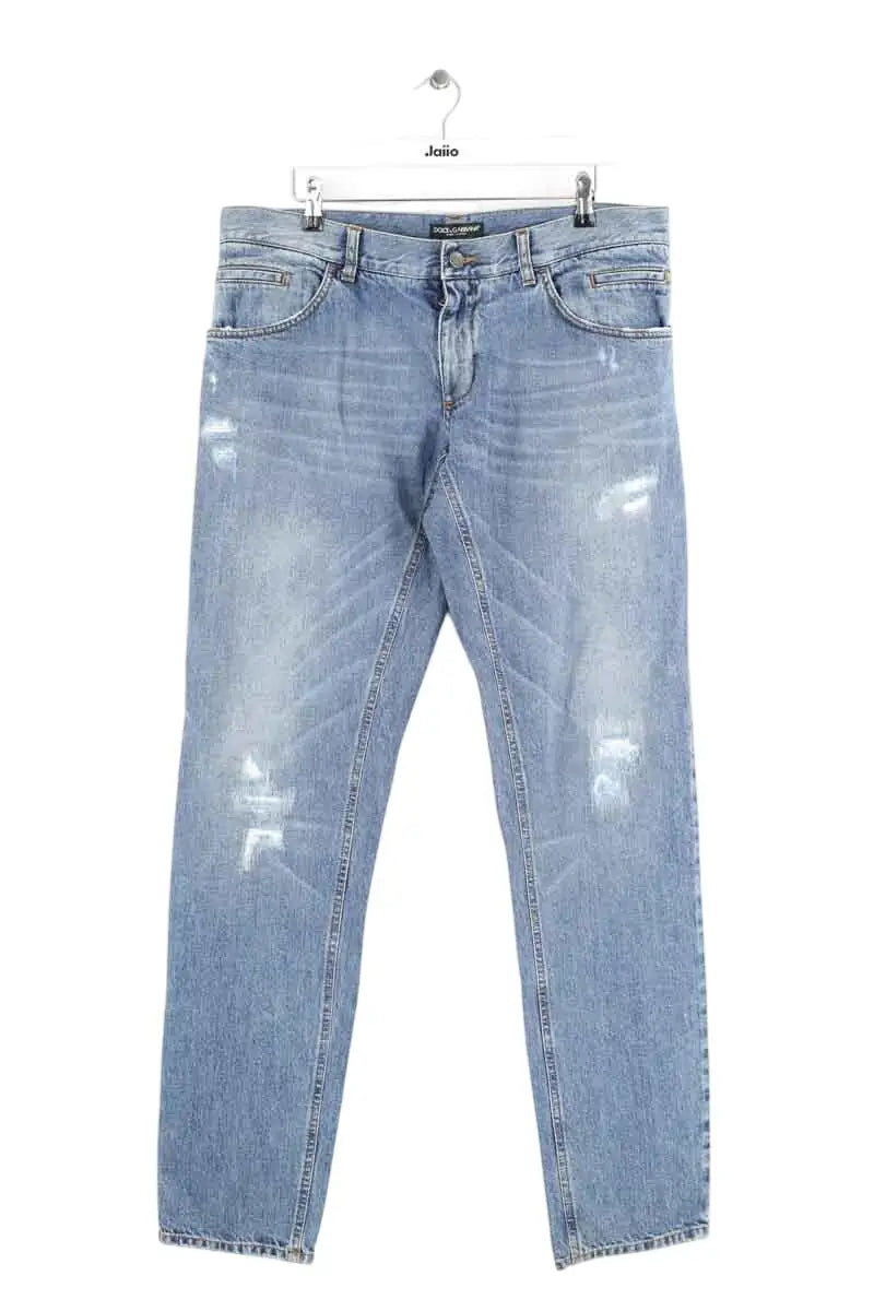 Jean droit Dolce & Gabbana Bleu en Coton, taille S - Seconde Main