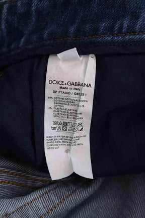Jean droit Dolce & Gabbana Bleu en Coton
