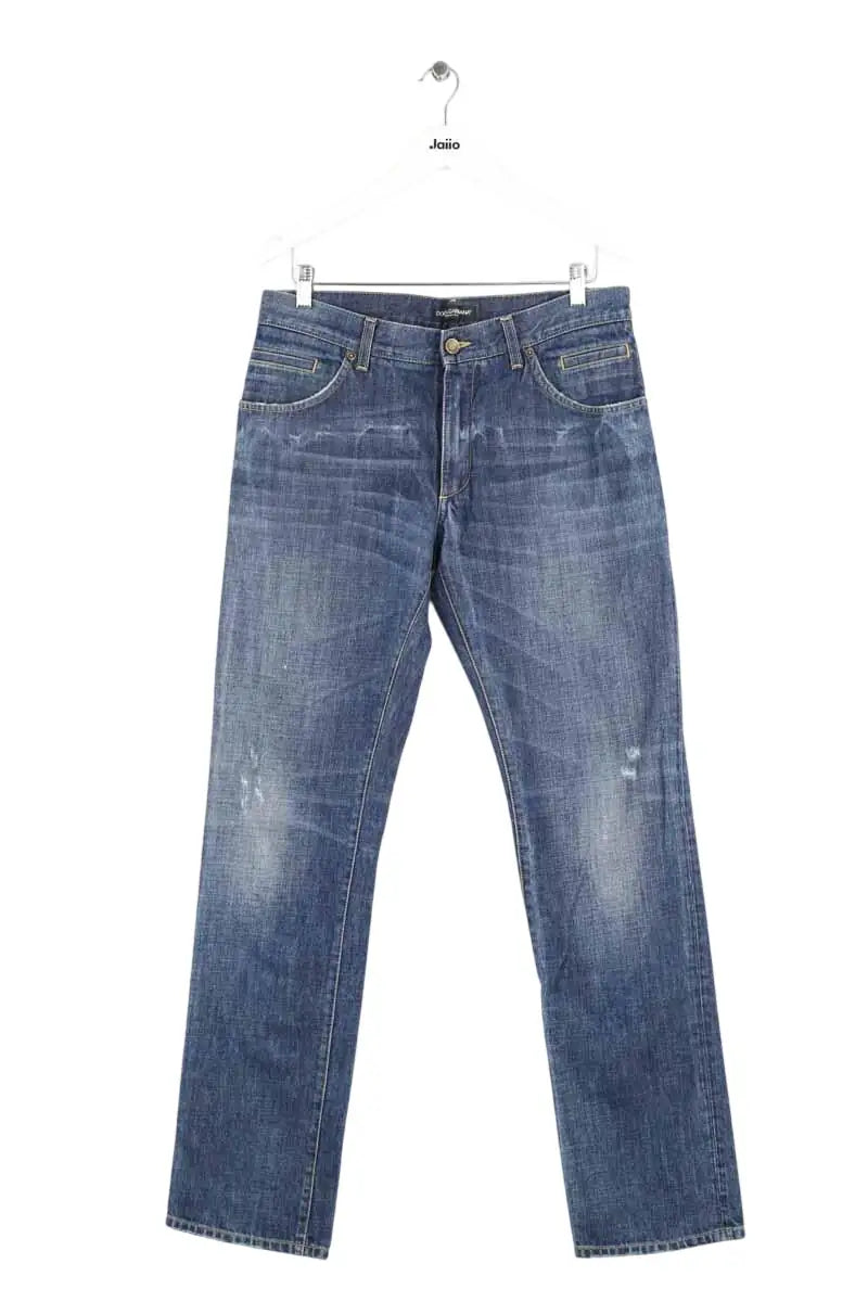 Jean droit Dolce & Gabbana Marine en Coton, taille XL - Seconde Main