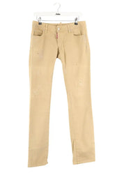 Jean droit Dsquared2 Beige en Coton, taille M - Seconde Main