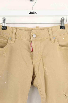 Jean droit Dsquared2 Beige en Coton