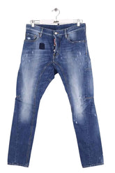 Jean droit Dsquared2 Bleu en Coton, taille M - Seconde Main