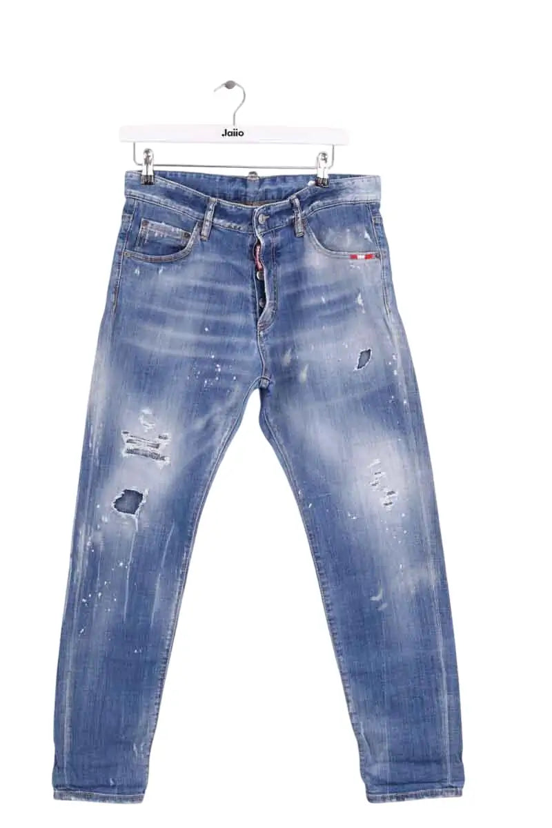 Jean droit Dsquared2 Bleu en Coton, taille M - Seconde Main