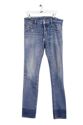 Jean droit Dsquared2 Bleu en Coton, taille M - Seconde Main