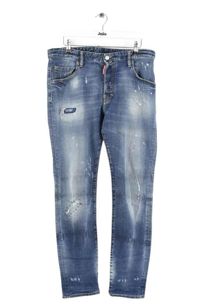 Jean droit Dsquared2 Bleu en Coton, taille XL - Seconde Main