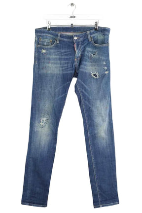 Jean droit Dsquared2 Bleu en Coton, taille XL - Seconde Main