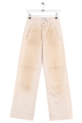 Jean droit Façon Jacmin Blanc en Coton, taille XS - Seconde Main