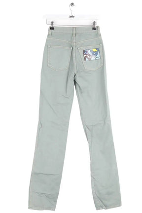 Jean droit Fendi Kaki en Coton