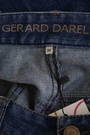 Jean droit Gerard Darel Marine en Coton