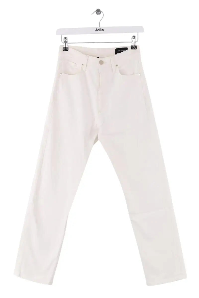 Jean droit Goldsign Blanc en Coton - élasthanne, taille XS - Seconde Main