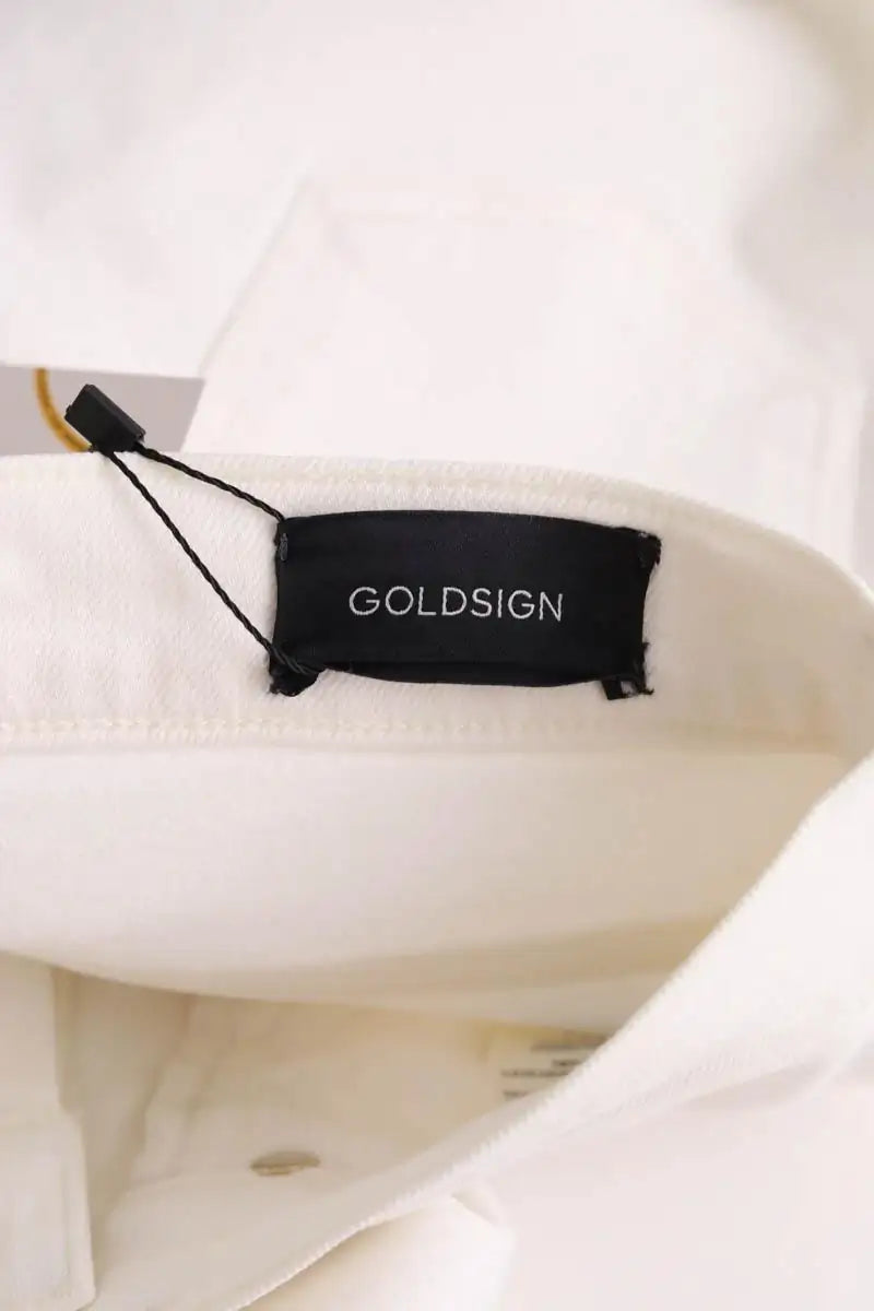 Jean droit Goldsign Blanc en Coton - élasthanne