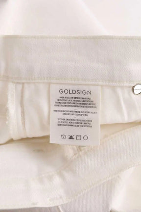 Jean droit Goldsign Blanc en Coton - élasthanne
