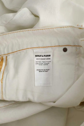 Jean droit GOLF le FLEUR* Blanc en Coton
